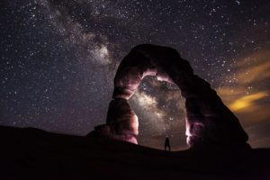 Arco di roccia e Via Lattea